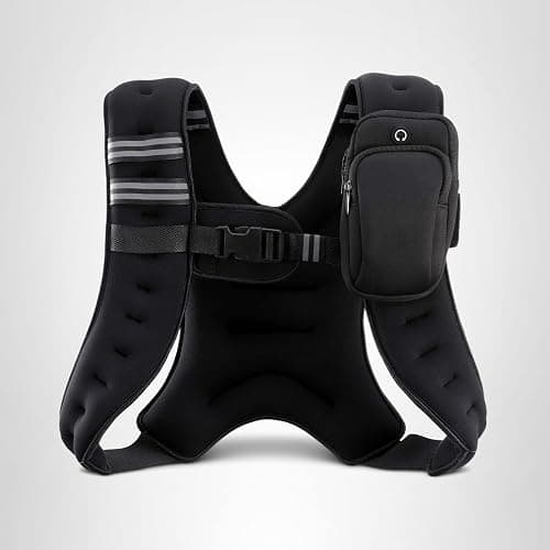 ZELUS Weighted Vest, 6lb/8lb/12lb/16lb/20lb/25lb/30lb Weight Vest with Reflective Stripe for Workout, Strength Training, Running, Fitness, Muscle Building, Weight Loss, Weightlifting thumbnail 9