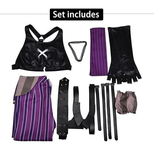 AKTOTO Anime Cosplay Women Halloween Full Costume with Blue Wig thumbnail 6