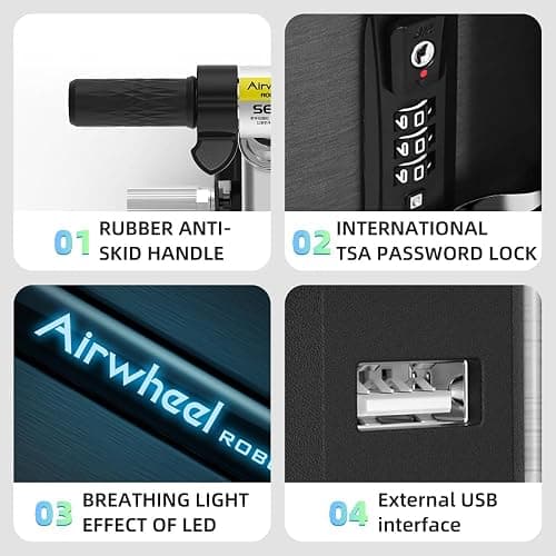 Airwheel SE3S Smart Rideable Suitcase Electric Luggage Scooter For Travel (black) thumbnail 5