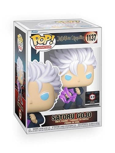 Epic Collectibles Pop Anime: Jujitsu Kaisen (JJK) - Satoru Gojo Unmasked with Hollow Purple Exclusive Vinyl Figure Included with Box Protector Compatible for Funko - Image 1