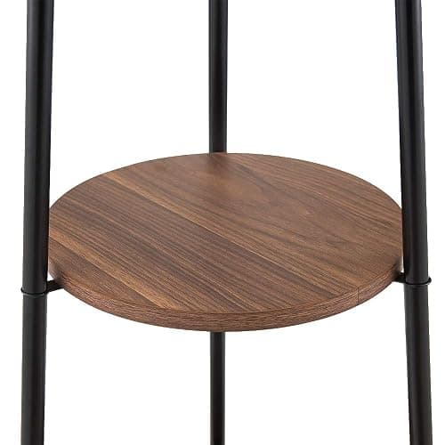 ROSEN GARDEN Floor Lamp, Standing Reading Light with Shelves and Fabric Shade, Modern Tall Pole Lamp, Accent Furniture Décor Lighting for Living Room, Bedrooms Black thumbnail 7