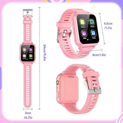Girl Gifts Age 6 7 8 9 Kid Smart Watch: Presents for 6-10 Year Old Girls Kids Learning Watch Birthday Gift for 7 8 9 10 Year Old Girls Toy Reminder Game Watch for Kids Age 10 - 12 Girl Pink Watches thumbnail 7