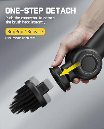 Fanttik Flip G9 Pro Electric Scrubber, VoltiPulse Motor, Dual-Speed Rotary Cleaner with 6 Brush Heads, Adjustable Angle & Extendable Handle, IPX7 Waterproof, Type-C Charging for Bathroom, Tile, Grout thumbnail 6