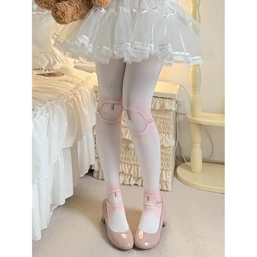 DINGXIANGJU Y2K Emo Grunge Patterned Funky Tights Women Whimsy Twee Scene Legging Alt Clothes Accessories thumbnail 3