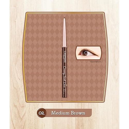 CANMAKE Creamy Touch Liner 1.5mm Slim Eyeliner (0.09 g) (02 Medium Brown) thumbnail 3