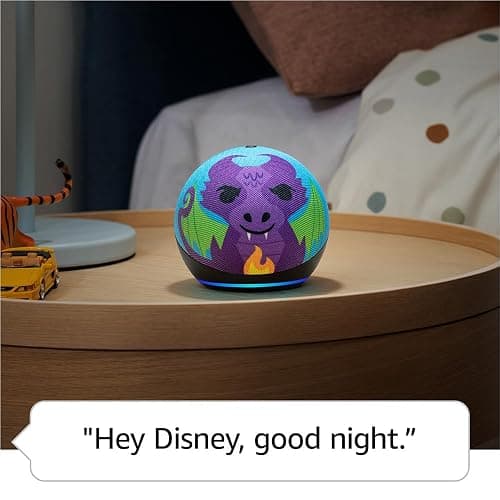 Amazon Echo Dot Kids (newest model), Designed for kids, with parental controls, Includes 1 Year of Amazon Kids+, Dragon - Dragon - Device only thumbnail 5