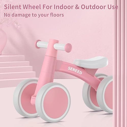 SEREED Baby Balance Bike for 1 Year Old Boys Girls 12-24 Month Toddler Balance Bike, 4 Wheels Toddler First Bike, First Birthday Gifts thumbnail 4