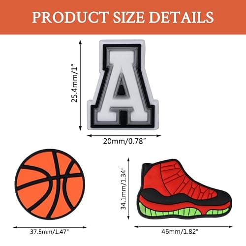 CUNUEN Sports Letter Charms for Bogg Bag, Football Baseball Softball Basketball Soccer Volleyball Inserts for Beach Handbag Decoration thumbnail 3