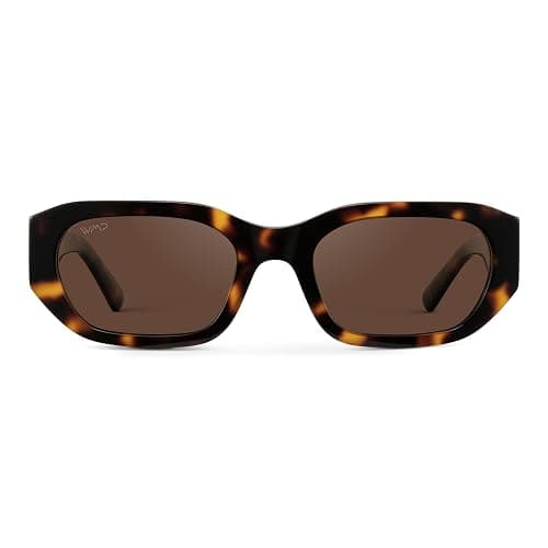 WearMe Pro - Women's Chunky Narrow Rectangular Sunglasses - Polarized, Lightweight Acetate, 100% UV Protection thumbnail 2