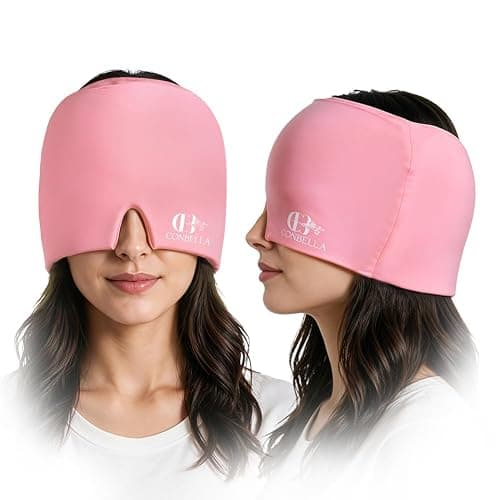 Conbella Migraine Relief Cap, Soothing Headache Ice Face Mask Products | Hot and Cold Therapy, Migraine Headache Relief Cap for Migraine, Sinus, Puffy Eyes, Tension, Stress and Hangover thumbnail 4