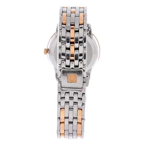 Omega, Pre-Loved De Ville Prestige Quartz Watch Stainless Steel and Rose Gold with Diamond Markers 27, Silver thumbnail 5