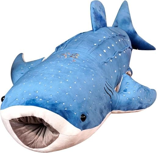 Mukouxun 18.5 inch Whale Shark Stuffed Animal Whale Shark Plush Whale Shark Kids Plush Toy Pillows Stuffed Blue Whale Doll - Image 1