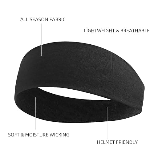 Fashionable Hair Accessories for Women: Non-Slip Elastic Cloth Headbands in Black and White, 9 Pack thumbnail 7