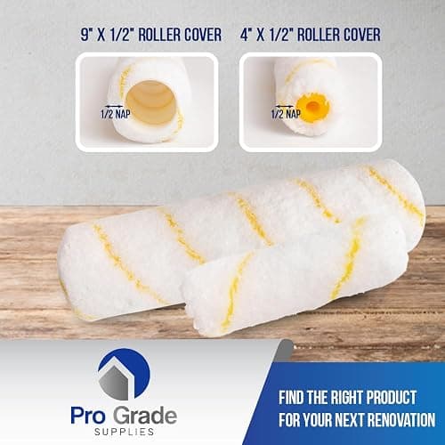 Pro Grade Paint Roller Kit, Brush & Roller,10 Piece Set, Wall Painting Naps for Professionals & Homeowners - All Paints & Stains, Washable, Reusable, Easy to Clean, Superior Absorbency. thumbnail 7