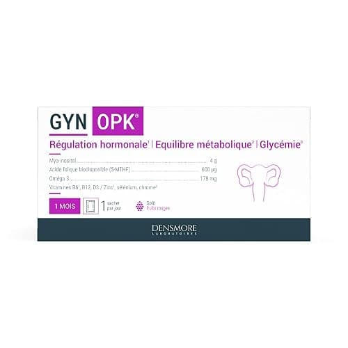 Densmore - GYN'OPK - Régulation hormonale et Glycémie - SOPK - Omega 3, Myo inositol, Acide folique, Zinc et Chrome - Complément alimentaire - 30 sachets - 1 mois - Image 1