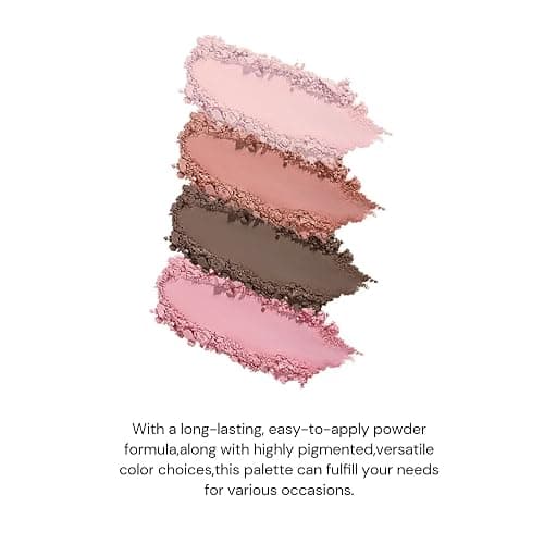 Flower Knows Swan Ballet Six-Color Makeup Palette,Soft Pink Face Makeup Palette with 4 Matte + 2 Shimmer Shades,Blendable Smooth Cute Make Up,0.23 Oz(03 Pink Swan) thumbnail 2