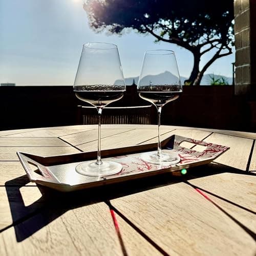 Red Wine Glasses Set of 4 - Ultra Light & Thin Hand-Blown Crystal Glasses 685ml - Long Stem Tulip Design for Cabernet Merlot Bordeaux - Inspired by Italian Design - Luxury Glassware for Aroma thumbnail 2
