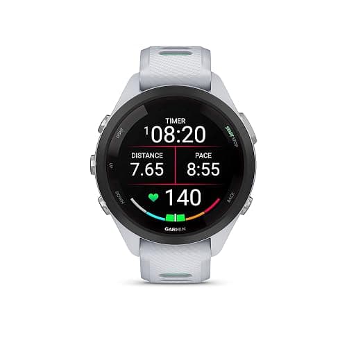 Garmin Forerunner 265S Running Smartwatch, Colorful AMOLED Display, Training Metrics and Recovery Insights, Whitestone and Neo Tropic thumbnail 2