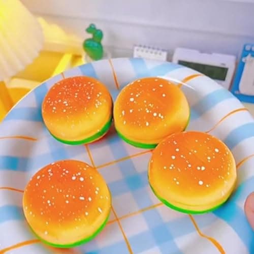 AHYCS Hamburger Stress Toys - Small Hamburger Squeeze Toys, Stress Stretch Hamburger Toys, Stress Relief Funny Novelty Toy, Simulation Hamburger Fidget Toy(3PCS) thumbnail 6