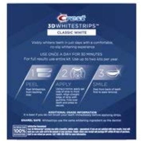 Crest 3D Whitestrips Classic White Teeth Whitening Kit, 10 Treatments 20 Strips thumbnail 2