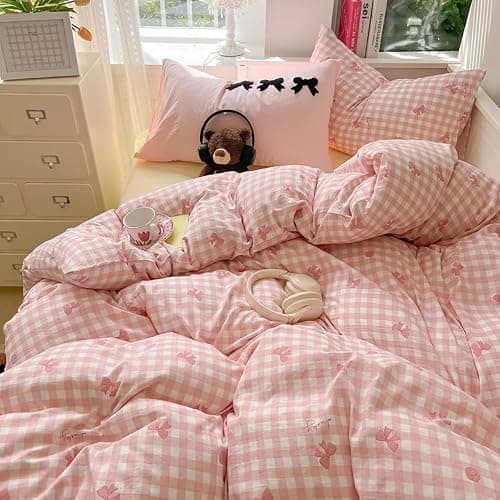 Pink Bow Duvet + Pillowcase - Image 1