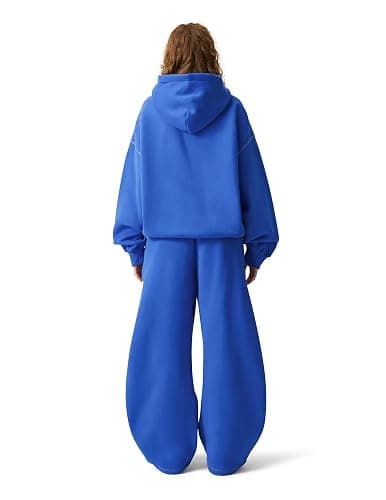 Aelfric Eden Sweatsuits Women 2 Piece Outfit Fall Fleece Tracksuit Matching Oversized Hoodies Baggy Sweatpants Set thumbnail 3