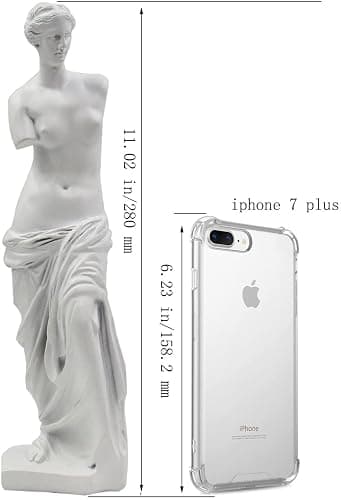 BNPUHIU Venus de Milo Statue, Greek Roman Mythology Goddess Aphrodite Statue, Great Art for Home or Office Decor 11 x 3.15 x 2.16 Inches - White thumbnail 3