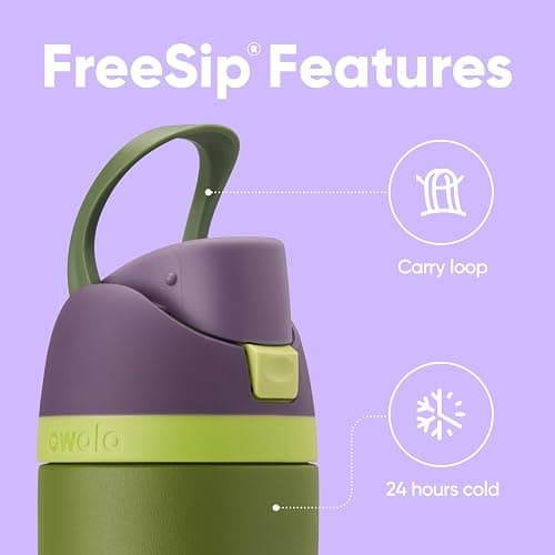 Owala Marvel FreeSip Insulated Stainless Steel Water Bottle with Straw for Sports and Travel, BPA-Free Sports Water Bottle, 24 oz, Hulk thumbnail 3