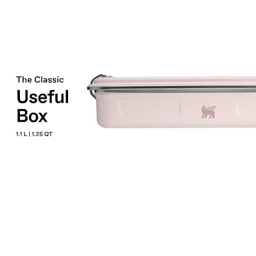 STANLEY 1913 The Useful Classic Box 1.2 L - Lavable au lave-vaisselle - Boîte à lunch en acier inoxydable - Boîte à sandwich empilable - Sans BPA - Fermeture sécurisée - Rose Quartz thumbnail 3