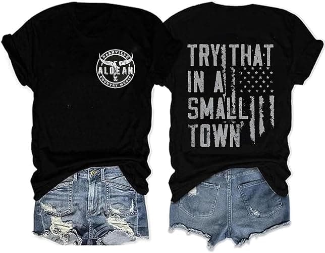 Funny Letter Print Country Music Shirt for Women Concert Shirts Vintage Country Western Casual T-Shirt Tops - Image 1