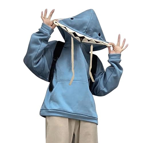RGDYPKO Women's Cute Shark Hoodies Causal Long Sleeve Hooded Sweatshirts Trendy Fall Pullover Outfits with Kangaroo Pocket - Image 1
