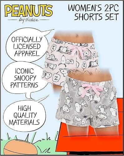 COCO BRANDS Peanuts Snoopy Pajama Shorts thumbnail 2