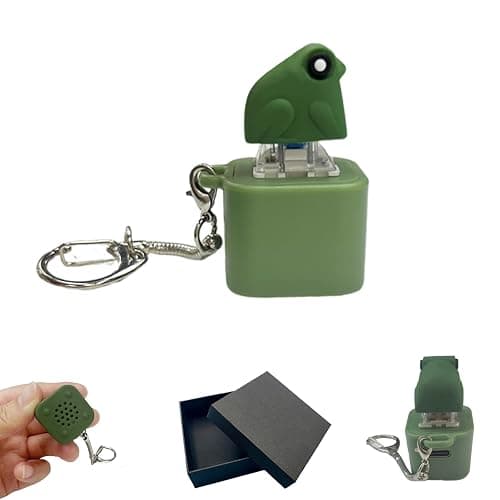 Frog Croaking Fidget Toy,Adults Keyboard Clicker Frog Fidget Toys-Fun Rechargeable Keychain with Colorful Lights, Stress Reliever for Anxiety & Sensory Fun (Frog Croaking) - Image 1