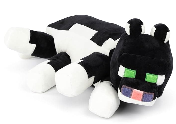 Minecraft Tuxedo Cat Plush Pillow Buddy - Super Soft Gamer Stuffed Animal - Polyester Microfiber, 18 Inches - Image 1