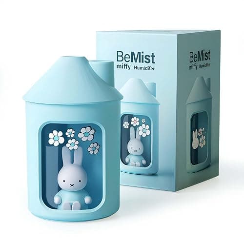 Mipow x miffy BTA700M Cool Mist Humidifier for Bedroom,Ultrasonic Quiet Humidifier with Night Light,450 ML Double Spray for Nursery,Office Indoor Plants (Blue), Gifts for Girls - Image 1