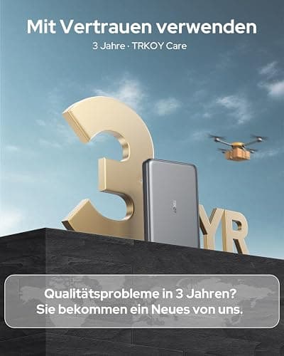 Powerbank für Magsafe, TRKOY Slim Magnetische Power Bank für iPhone 5000mAh | Schnellladen Kabellose Powerbank mit USB-C Ausgang, Externe Handyakkus für iPhone 17/16/15/14/13/12 Serie thumbnail 8