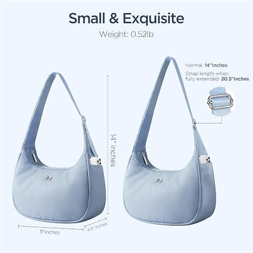 Babysun Mini Shoulder Bag Women Nylon Crescent Bag Underarm Shoulder Purse Women's Shoulder Handbags Small Tote Bag thumbnail 5