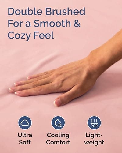 Twin Fitted Sheet - Pack of 4 Single Fitted Bottom Sheet Only - Baby Pink | Fits Mattress Up To 16" Deep Pockets - Extra Soft, Breathable & Cooling - Hotel Quality, Shrink and Wrinkle Free thumbnail 5