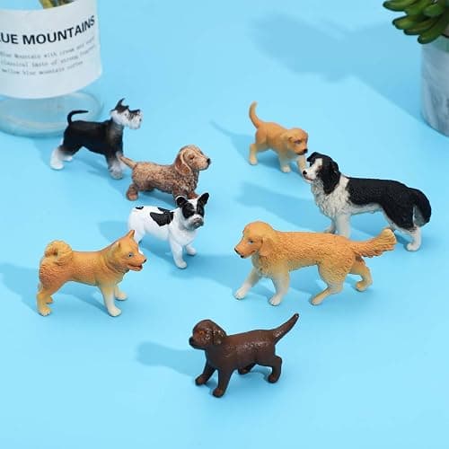 ONEST 20 Pieces Mini Dog Figurines Playset Hand Painted Tiny Dogs Realistic Detailed Plastic Puppy Figures Toys Small Dog Figurines for Kids Adults thumbnail 4