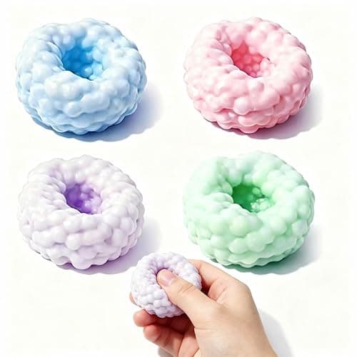 2026 New Crunchy Squishy Stress Balls with Sand & Sensory Beads,Ice Skin Crunchy Stress Balls for Anxiety Relief Focus, Squeeze Fidget Toys for Home Office or Travel.(4pcs) - Image 1