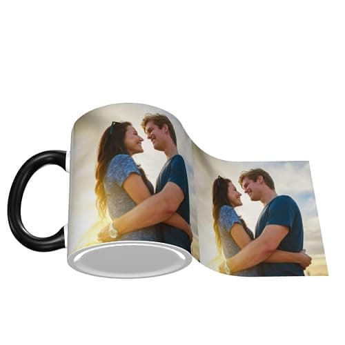 XEEVYAP Customize Photo Coffee Mugs Personalized Mug with Picture Text Image Logo Customized 11 Oz Tea Cup for Men Women Customized Gifts Dad Mom Family Best Friend, Black thumbnail 4