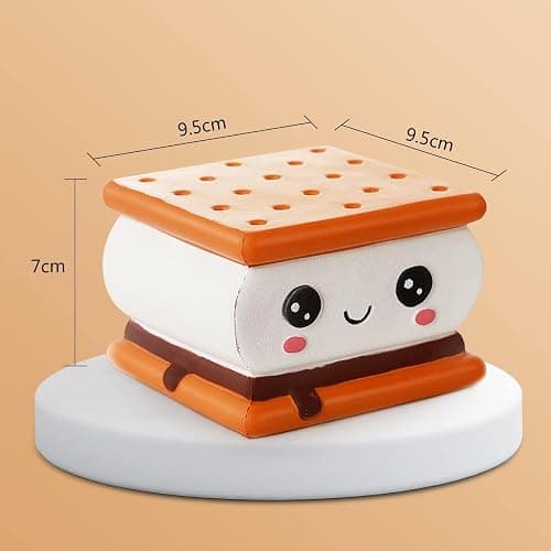 Anboor Squishies Smore Slow Rising Squishy Toy for Kids Soft Cookies Sandwich Scented Stress Relief Realistic Food Cute Squeeze Squish Toy thumbnail 3