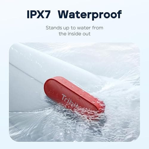 Tribit XSound Go Bluetooth Speaker, 16W Portable Wireless Speaker with Loud Sound, 24H Playtime, IPX7 Waterproof, Custom EQ, XBass, BT5.3, TWS Pairing, Type-C, Outdoor/Home/Travel/Beach/Shower (White) thumbnail 4