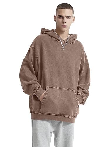 Mens Hoodies Vintage Oversized Hoodie Acid Wash thumbnail 2