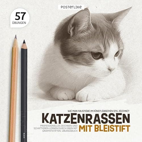 Wie Man Haustiere im Künstlerischen Stil Zeichnet. Katzenrassen mit Bleistift: Professionelles Zeichnen und Schattieren lernen durch Üben mit ... (Zeichne Haustiere wie ein Pro, Band 9) - Image 1