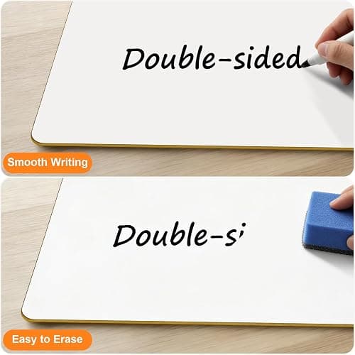 12 Pack Portable White Board 9"x12", Small Whiteboard for Students, Dry Erase Whiteboards Double-Sided Lapboard, White Boards Easy to Clean, Dry Erase Board for Kids Classroom (12 Pack) thumbnail 5