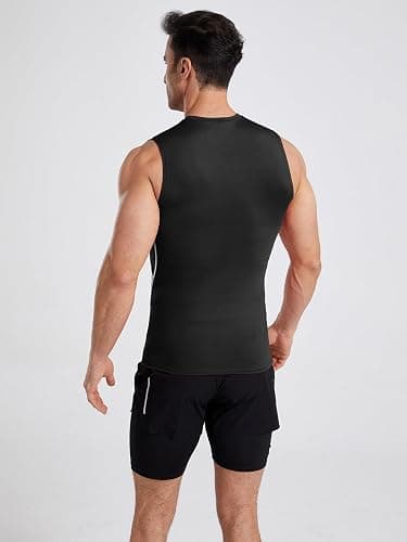 Celfaeree 4/5/6 Pack Athletic Sleeveless Shirts for Men Workout Tank Tops Compression Tank Top Gym Muscle Shirts for Running thumbnail 3