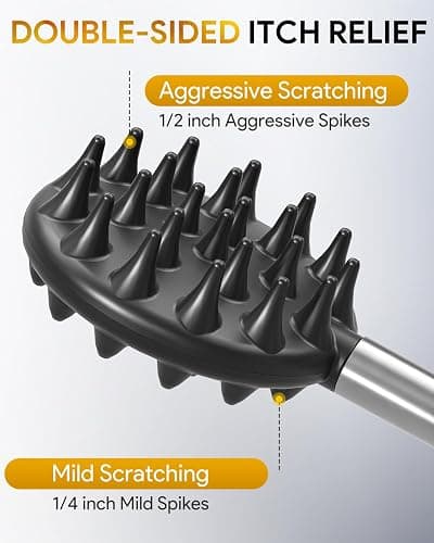 TUKUOS Telescoping Back Scratcher with 4Pcs Detachable Scratching Heads, Stocking Stuffers for Men Back Scratcher for Men/Dad/Women, White Elephant Gifts for Adults Christmas Gifts for Men Women thumbnail 4