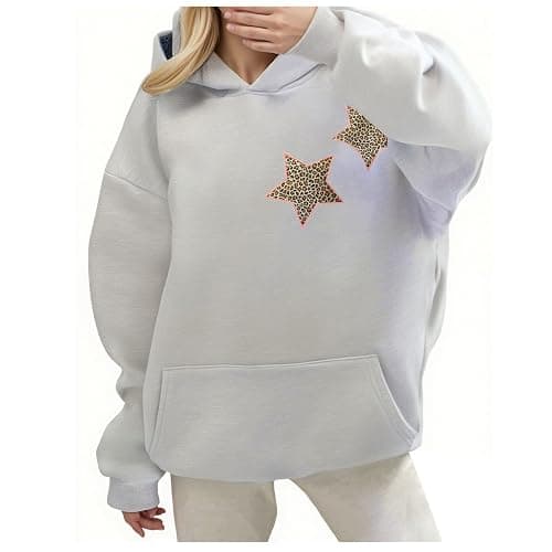 Women Graphic Embroidered Hoodies for Teen Girls Trendy Cute Preppy Aesthetic Essential Casual Long Sleeve Sweatshirts thumbnail 2