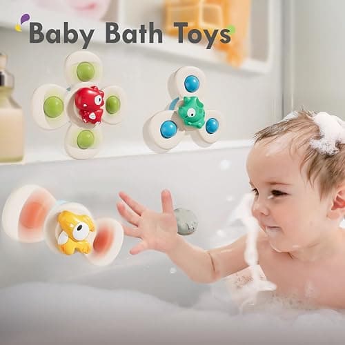 ALASOU Suction Cup Spinner Airplane Travel Toys for 1 Year Old Boy Girl | Spinning Top 12 18 Months,1 2 Year Old Boy Birthday Gift,Baby Bath Toy for Kids Ages 1-3,Sensory Toy for Infant Toddlers thumbnail 6